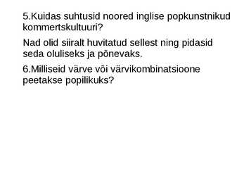 Popkunsti tekkimine ja areng Inglismaal #12