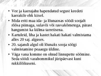 Eesti köök 20 sajandil- 1918-1940 #6