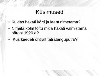 Eesti köök 20 sajandil- 1918-1940 #8