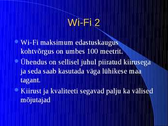 Wifi üldtutvustus #3