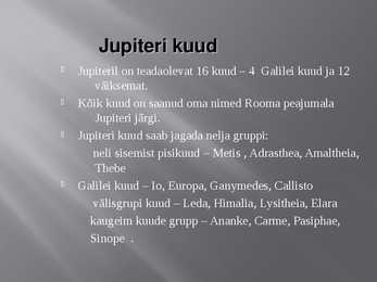 Jupiteri esitlus #8