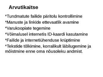 Turvaline Interneti kasutamine #2