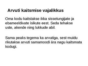 Turvaline Interneti kasutamine #3