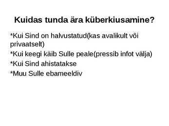 Turvaline Interneti kasutamine #8