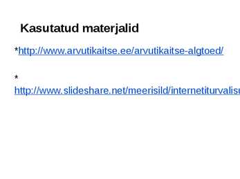 Turvaline Interneti kasutamine #10