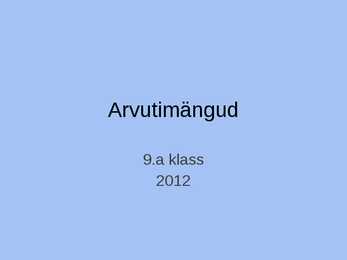 Arvutimängude ajalugu