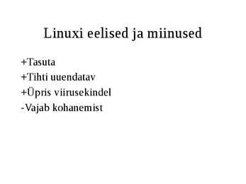 Linux operatsioonisüsteem #4
