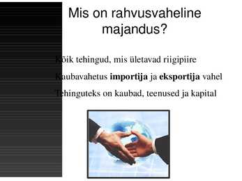 Rahvusvaheline majandus #2