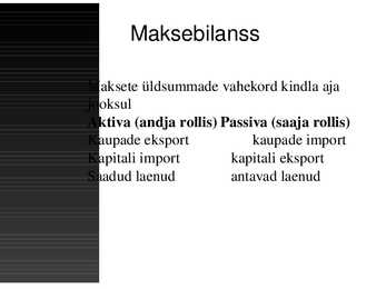 Rahvusvaheline majandus #8