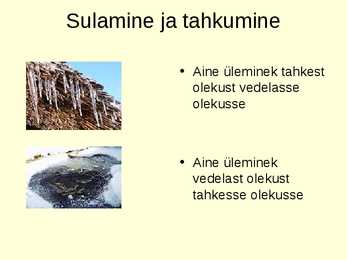 Aine agregaatoleku muutumine PPT #3