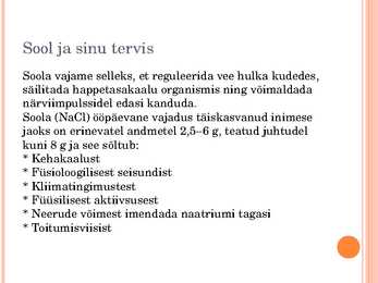Soola ja vee tähtsus organismis 24 09 12 #3