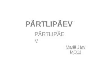 PÄRTLIPÄEV