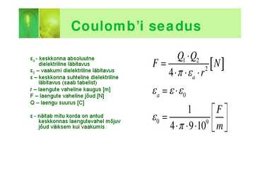Laeng ja Coulombˇi seadus #5