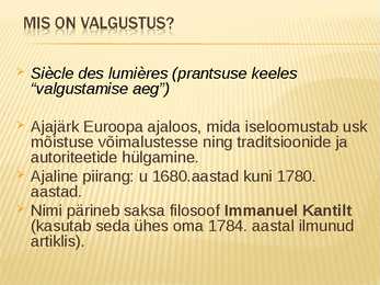 Valgustusfilosoofia #2