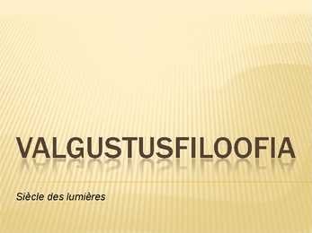 Valgustusfilosoofia