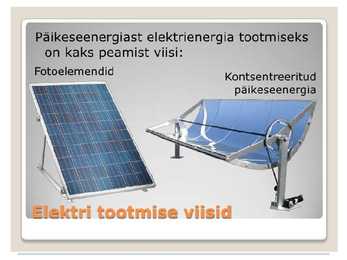 Päikeseenergia ülevaade #3