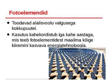 Päikeseenergia ülevaade #4