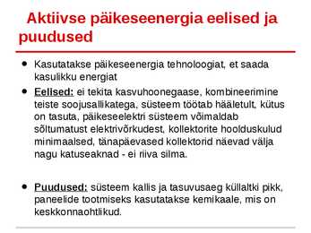 Päikeseenergia ülevaade #7
