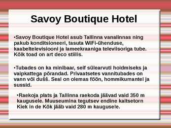 Kolm tallinna 5tärni hotelli