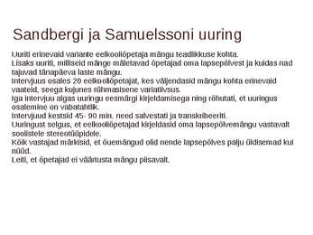 Fenomenograafia #6