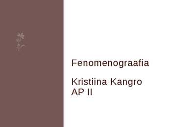 Fenomenograafia