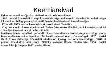 Keemiarelvad I maailmasõjas