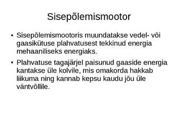 Mehaanika - sisepõlemismootor #4
