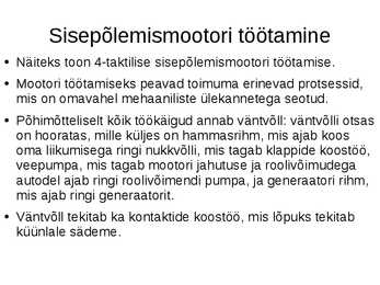 Mehaanika - sisepõlemismootor #5