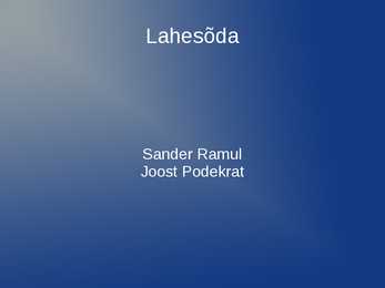 Lahesõda