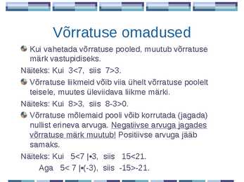 Võrratused #3