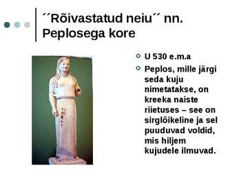Vanakreeka skulptuuri esitlus #4