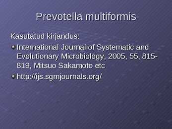 Prevotella multiformis #14