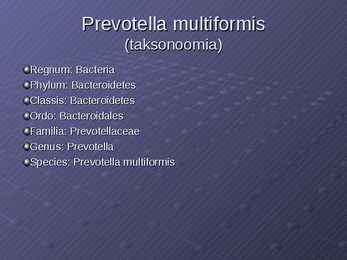Prevotella multiformis #9