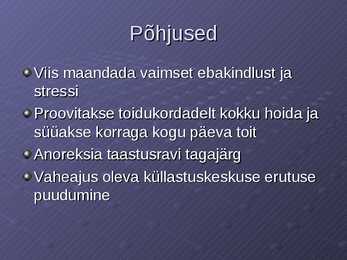 Psüühilised toitumishäired #14