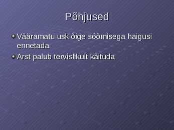 Psüühilised toitumishäired #5