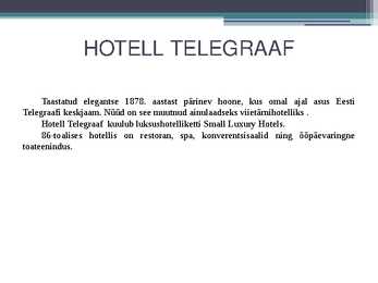 Majutusettevõtete võrldus veebilehekülgede alusel #11