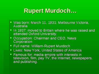 Rupert Murdoch #2
