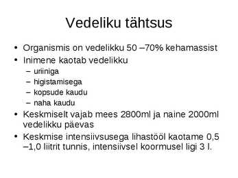 Vedelik ja sport #2