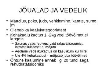 Vedelik ja sport #50