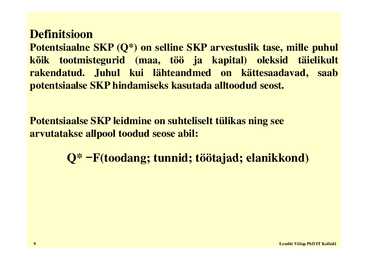 Loeng 2 - Sisemajanduslik kogutoodang #9