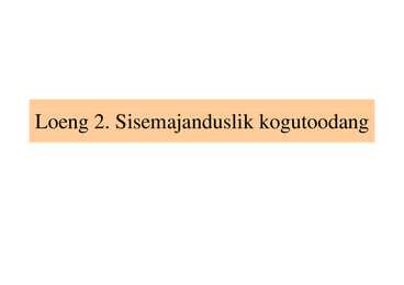 Loeng 2 - Sisemajanduslik kogutoodang
