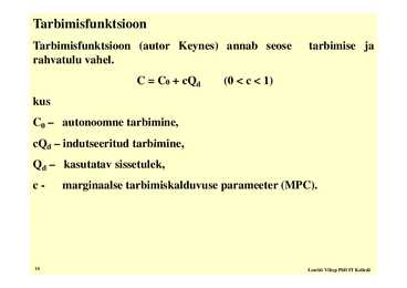 Loeng 3 - Makromajanduslikud mudelid #14