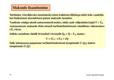 Loeng 3 - Makromajanduslikud mudelid #18