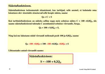 Loeng 3 - Makromajanduslikud mudelid #20