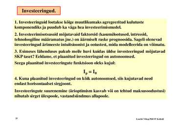 Loeng 3 - Makromajanduslikud mudelid #25