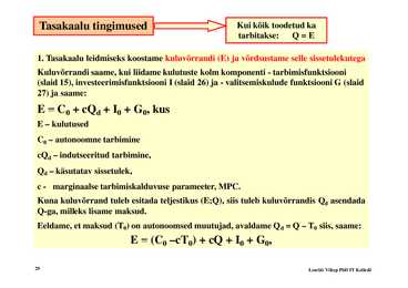 Loeng 3 - Makromajanduslikud mudelid #29