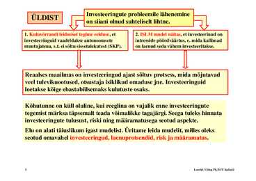 Loeng 6 - Investeeringud #3