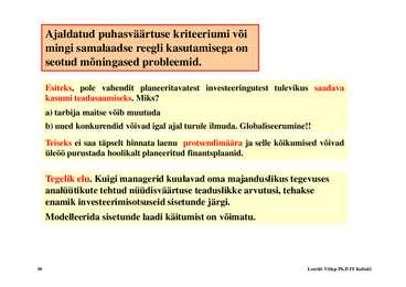 Loeng 6 - Investeeringud #30