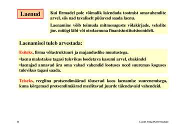 Loeng 6 - Investeeringud #34