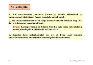 Loeng 6 - Investeeringud #35